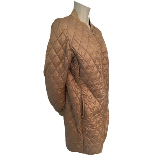 Sung Alfred Sung Gold Quilted Jacket Size Large - Picture 2 of 3